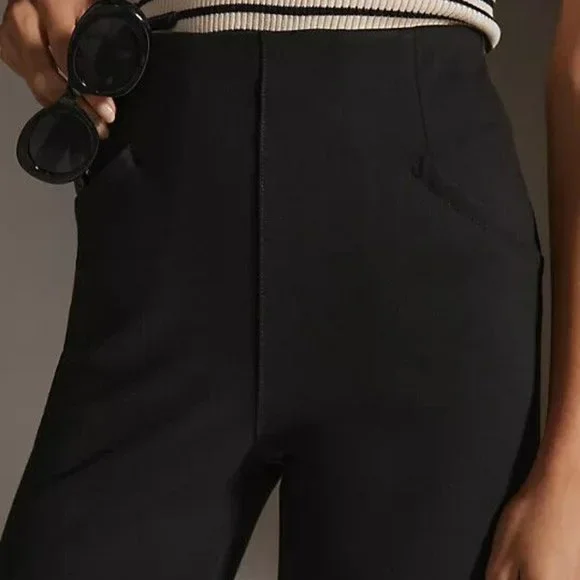 Anthropologie Maeve L NWT Slim Seamed Leggings Ponte Knit Black Large New - Picture 4 of 6